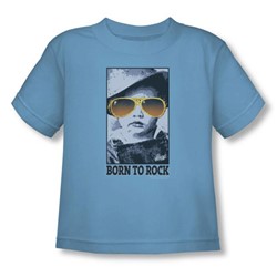 Elvis Presley - Toddler Born To Rock T-Shirt In Carolina Blue