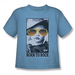 Elvis Presley - Little Boys Born To Rock T-Shirt In Carolina Blue