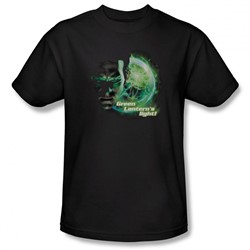 Green Lantern - Mens Beware The Light(Movie) T-Shirt In Black
