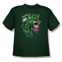 Green Lantern - Big Boys Emerald Warriors(Movie) T-Shirt In Hunter Green