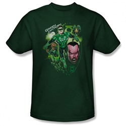 Green Lantern - Mens Emerald Warriors(Movie) T-Shirt In Hunter Green