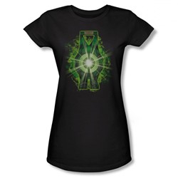 Green Lantern - Womens Battery(Movie) T-Shirt In Black