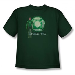 Green Lantern - Big Boys Sinestro Logo(Movie) T-Shirt In Hunter Green
