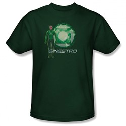 Green Lantern - Mens Sinestro Logo(Movie) T-Shirt In Hunter Green