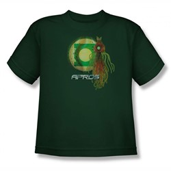 Green Lantern - Big Boys Apros Logo(Movie) T-Shirt In Hunter Green