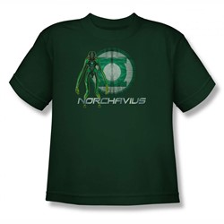 Green Lantern - Big Boys Norchavius Logo(Movie) T-Shirt In Hunter Green