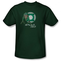 Green Lantern - Mens Galius Zed Logo(Movie) T-Shirt In Hunter Green