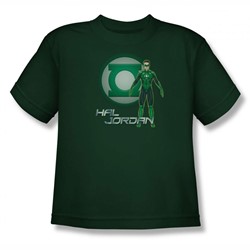 Green Lantern - Big Boys Hal Jordan Logo(Movie) T-Shirt In Hunter Green