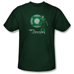 Green Lantern - Mens Hal Jordan Logo(Movie) T-Shirt In Hunter Green