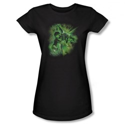 Green Lantern - Womens Emerald Energy(Movie) T-Shirt In Black