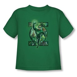 Green Lantern - Toddler Corps Filled Logo(Movie) T-Shirt In Kelly Green
