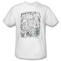 Green Lantern - Mens Gathered Lanterns(Movie) T-Shirt In White