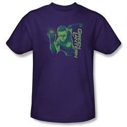 Green Lantern - Mens Up Close(Movie) T-Shirt In Purple