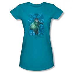 Green Lantern - Womens Collage(Movie) T-Shirt In Turquoise
