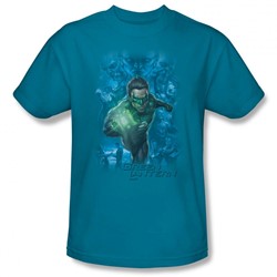 Green Lantern - Mens Collage(Movie) T-Shirt In Turquoise