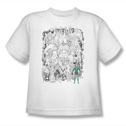 Green Lantern - Big Boys Gathered Lanterns(Movie) T-Shirt In White