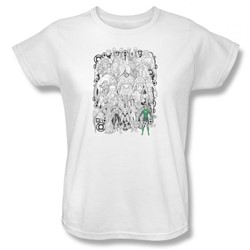 Green Lantern - Womens Gathered Lanterns(Movie) T-Shirt In White