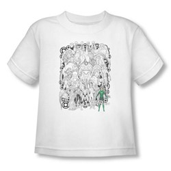 Green Lantern - Toddler Gathered Lanterns(Movie) T-Shirt In White