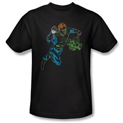 Green Lantern - Mens Neon Lantern T-Shirt In Black