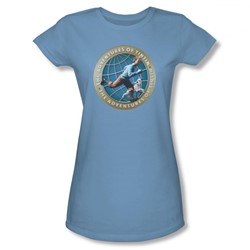 Tintin - Womens Around The Globe T-Shirt In Carolina Blue
