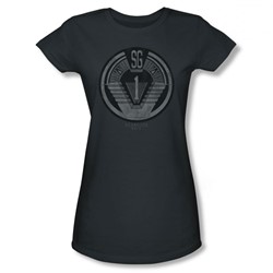 Stargate: Sg 1 - Womens Team Badge T-Shirt In Charcoal