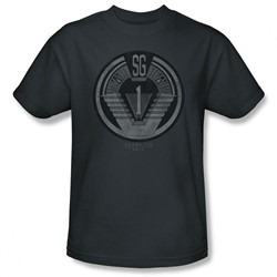 Stargate: Sg 1 - Mens Team Badge T-Shirt In Charcoal