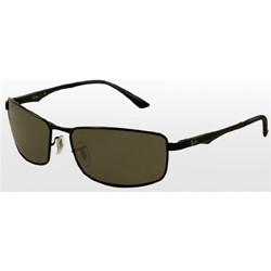 Ray-Ban - Mens Rectangle Sunglasses in Black, Eye Size: 64mm