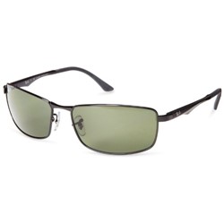 Ray-Ban - Mens Rectangle Sunglasses in Black, Eye Size: 61mm