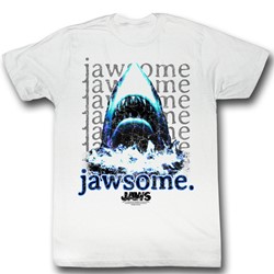 Jaws - Mens Jawsome Repeat T-Shirt in White
