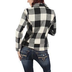 Jack by bb Dakota plaid Buffalo black and white wrap selling jacket