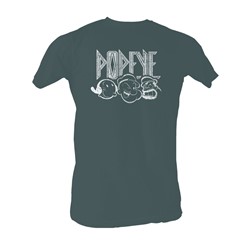 Popeye - Kiss Style Mens T-Shirt In Black