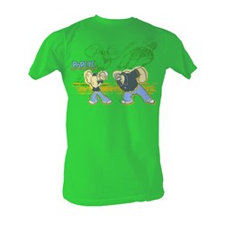 Popeye -  Punch Mens T-Shirt In Kelly Green
