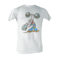 Popeye -  Sketch Mens T-Shirt In White