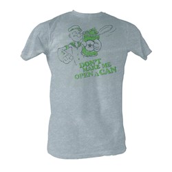 Popeye - Open A Can Mens T-Shirt In Gray Heather