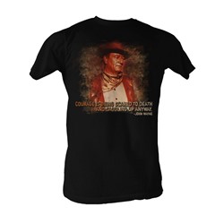 John Wayne - Courage Mens T-Shirt In Black