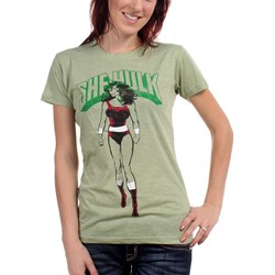 The Incredible Hulk - She-Hulk Womens T-Shirt In Heather Green