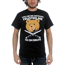 Ted - Mens I'm on Drugs T-Shirt in Black