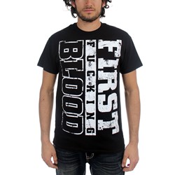 First Blood - Mens Block Letters T-shirt in Black
