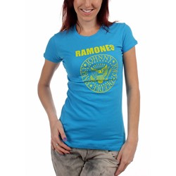 Ramones - Marky's Seal Girls S/S T-Shirt In Teal