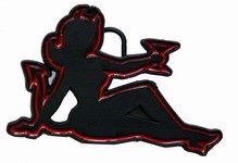 SHE DEVIL buckle (Black and Red)