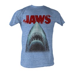 Jaws - Stressed Out Mens T-Shirt In Light Blue Heather