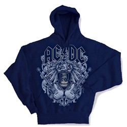 Ac/Dc - Crest Bell Adult Hooded Sweater In Navy