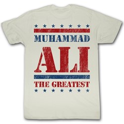 Muhammad Ali - Mens Stars&Stars&Stars T-Shirt In Vintage White