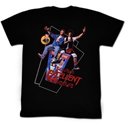 Bill And Ted - Mens Flying T-Shirt In Black