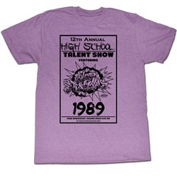 Bill And Ted - Mens The Talent Show T-Shirt In Neon Purple Heather