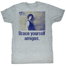 Bill And Ted - Mens Brace Yourself T-Shirt In Gray Heather