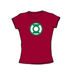 Green Lantern - Lantern Logo Juniors T-Shirt In Hunter Green
