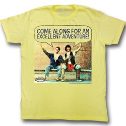 Bill And Ted - Mens Come Along T-Shirt in Yellow Heather