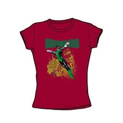 Green Lantern - Gl #166 Cover Juniors T-Shirt In Hunter Green