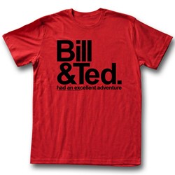 Bill And Ted - Mens Bnt T-Shirt in Red